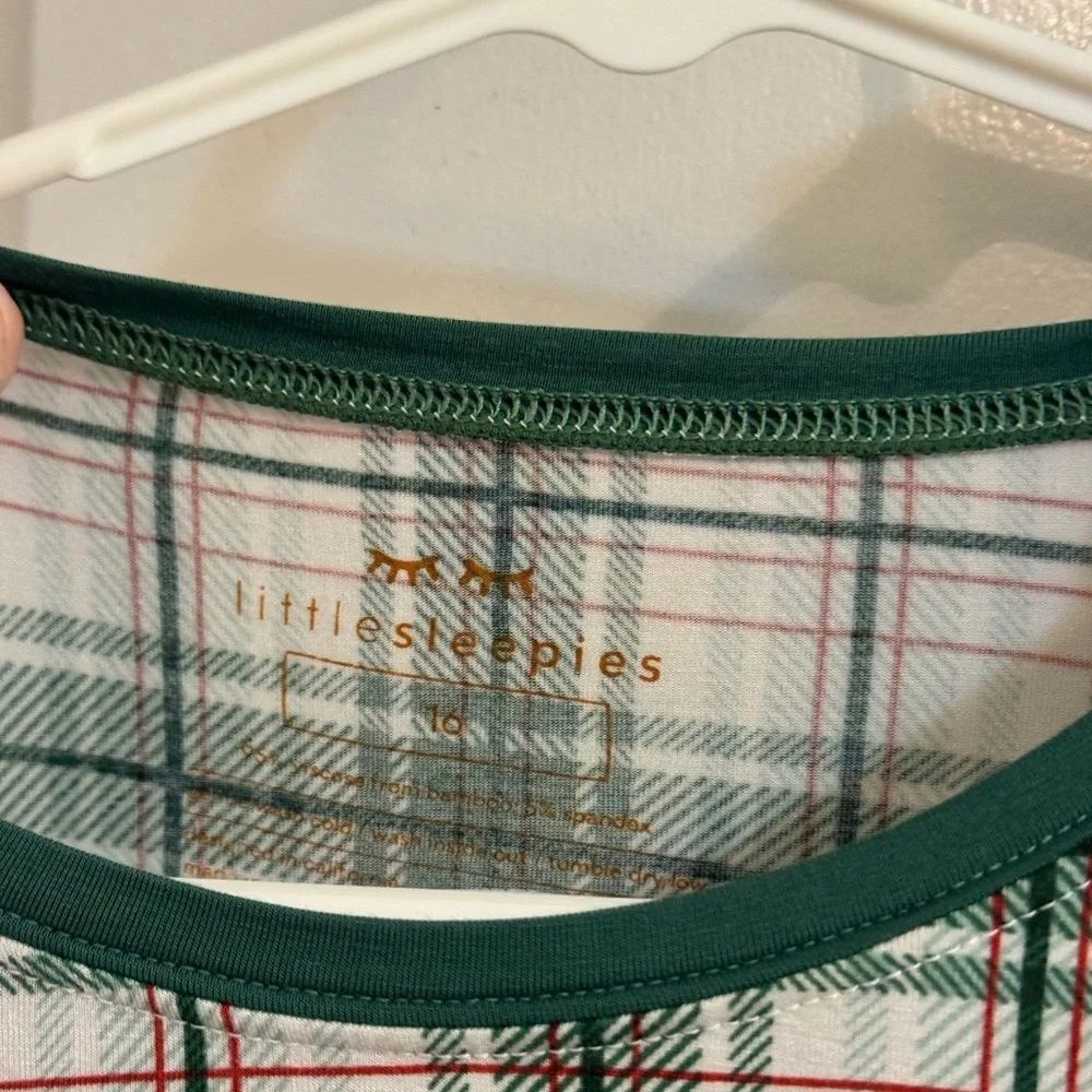 Little Sleepies Noel Plaid 2pc Pajama Set Size 16 Bamboo Viscose